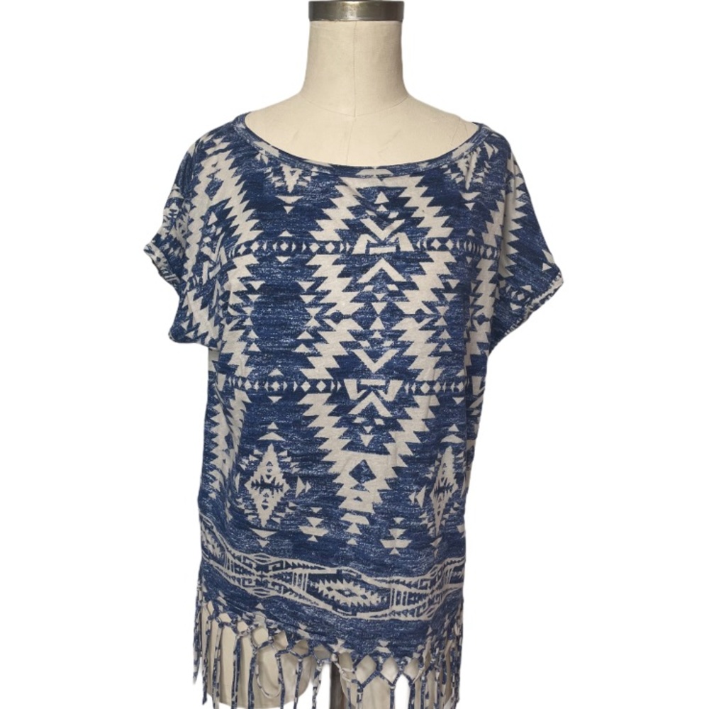 Ralph Lauren Denim & Supply Aztec Fringe Tee sz S - Picture 2 of 14